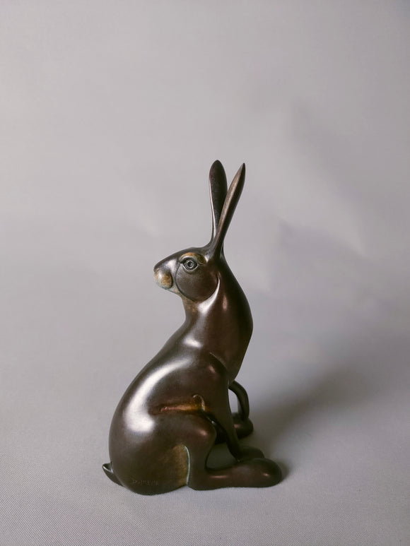 Miniature sitting hare
