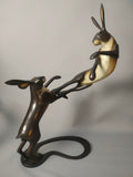 Miniature boxing hares